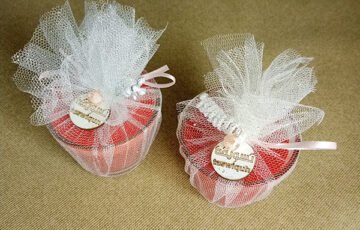 Scented candle in clear glass 2 pieces (1)