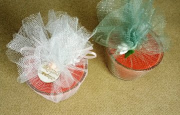 Scented candle in clear glass 2 pieces (5)