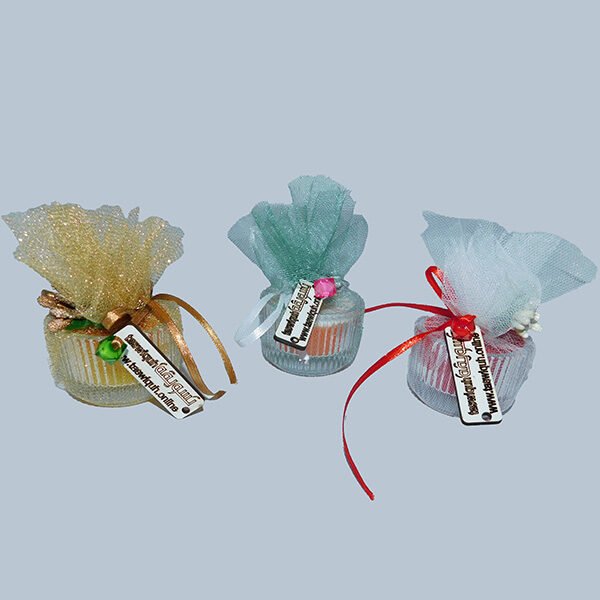 Scented candle in clear glass 3 pieces