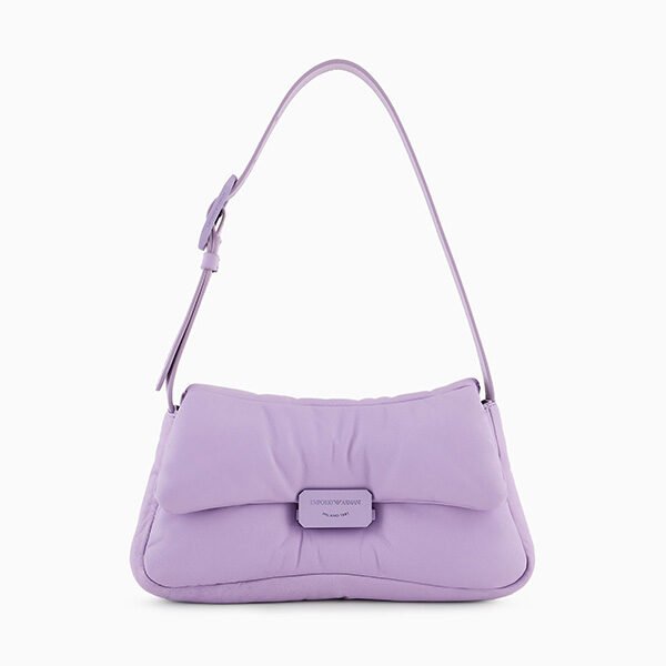 Baguette shoulder bag in puffy nappa leather (1) Baguette Shoulder Bag