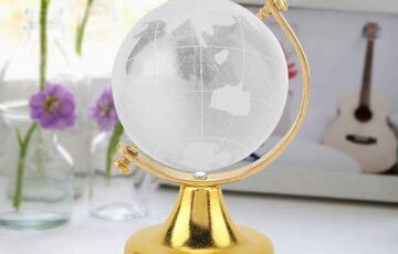 Mini Globe Crystal Ball Creative Gift Gold (3)