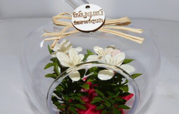 Faux Rose Artificial Apple Vase (2)