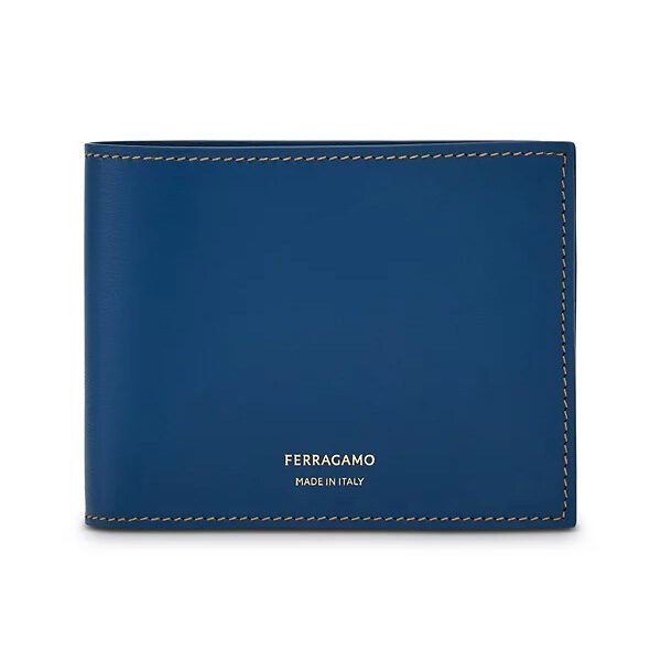 Ferragamo Classic Leather Wallet Teal Blue (1) Ferragamo Classic Leather Wallet Teal Blue