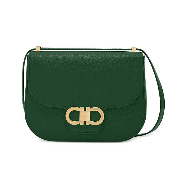 Ferragamo Double Gancini Leather Crossbody Bag (2) Ferragamo Double Gancini Leather Crossbody Bag