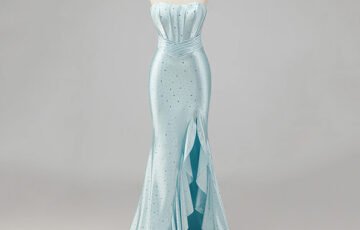 Zapaka Mermaid Beaded Prom Dress-Blue (1)