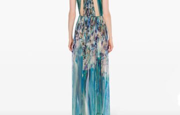 Alberta Ferretti Marble-Print Maxi Dress (4)
