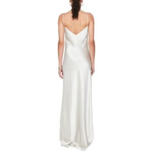 Galvan London Satin V Neck Slip Dress 4
