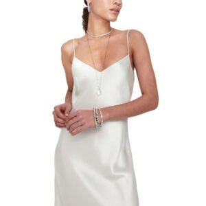 Galvan London Satin V Neck Slip Dress 5
