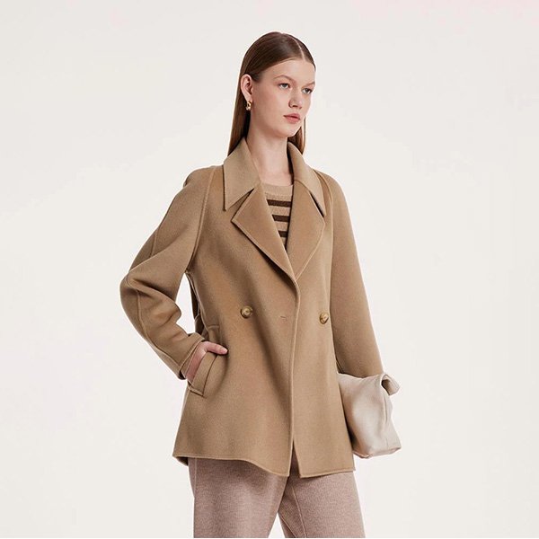 Mulberry Silk Wool Double-Faced Coat | Taswiquh.online