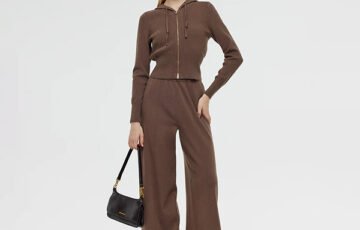 Tencel Wool Hoodie And Pants Two-Piece Set (1)