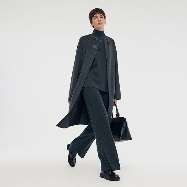 Wool Round Neck Womens Coat (3) Wool Round Neck Womens Coat