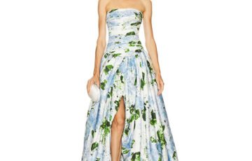 Aje Behold Chiffon Maxi Dress-Blue Hydrangea (1)