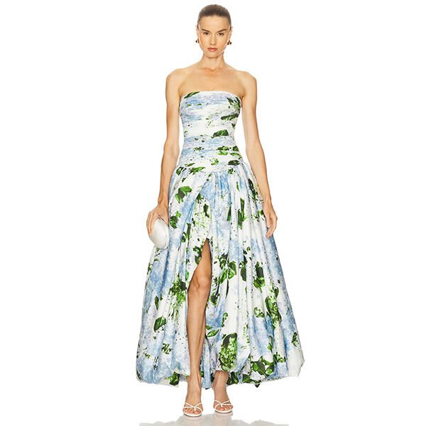 Aje Behold Chiffon Maxi Dress-Blue Hydrangea (1)