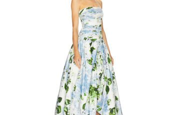 Aje Behold Chiffon Maxi Dress-Blue Hydrangea (2)