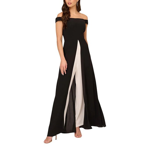 Chic Shoulder Jumpsuit by Adrianna Papell (1) Chic Shoulder Jumpsuit by Adrianna Papell