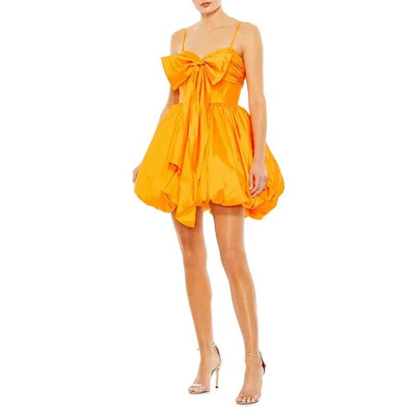Mac Duggal Ieena Bow Mini Balloon Dress