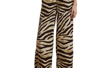 RL Zebra Print Linen Pants-Cream (5)