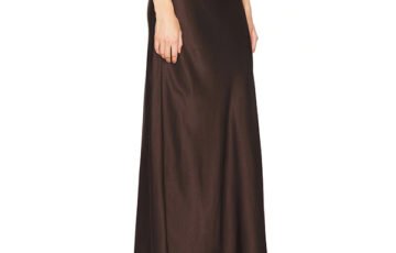 Sanctuary Elastic Waist Maxi Skirt-Coffee (2)