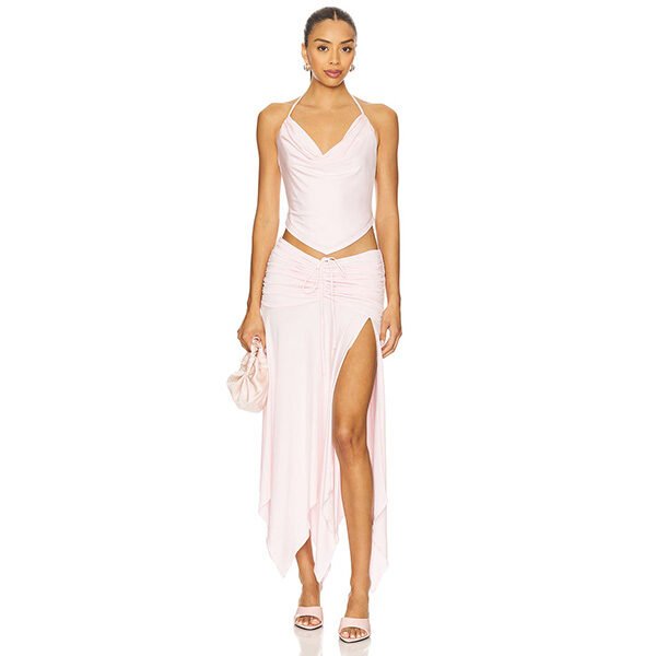 Surya Ruched Midi Skirt