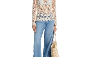 AQUA x Ava Phillippe Crochet Bell Sleeve Top (2)