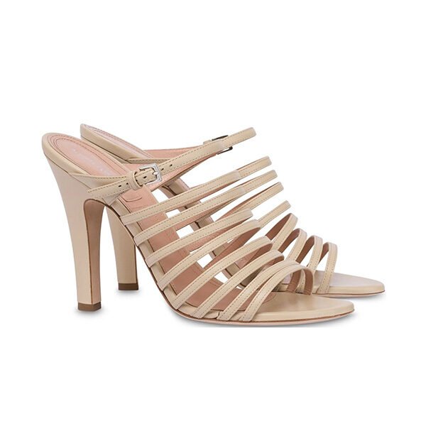 Alberta Ferretti Leather Buckle Mules (1) Alberta Ferretti Leather Buckle Mules