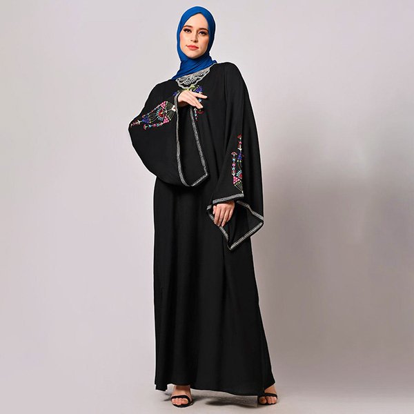 Black Embroidered Abaya 1
