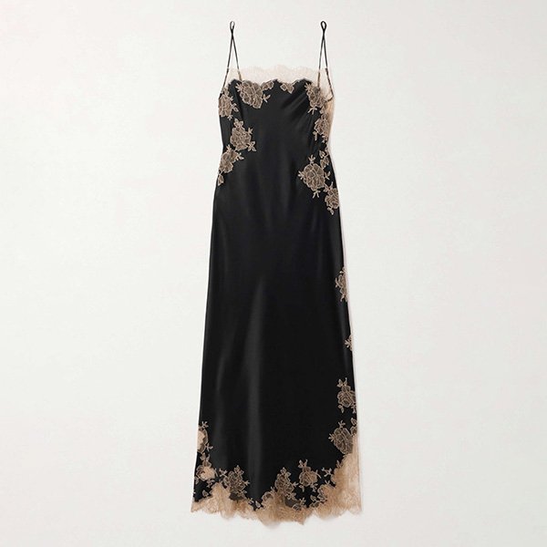 CARINE GILSON Lace-Trimmed Silk Nightdress (1)