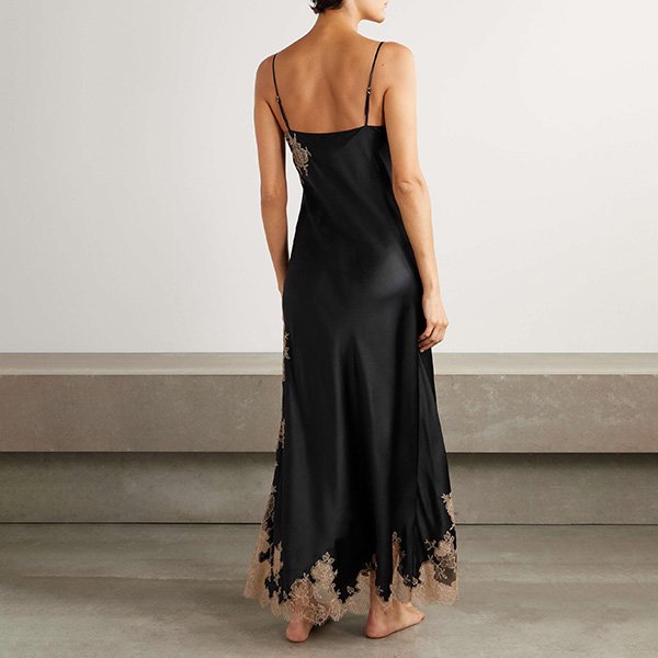 CARINE GILSON Lace-Trimmed Silk Nightdress 3 CARINE GILSON Lace-Trimmed Silk Nightdress - Image 3