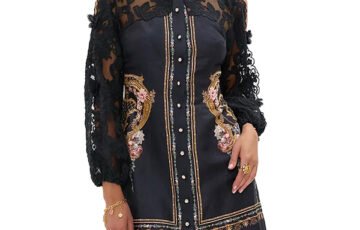 Camilla Lace Mixed Media Mini Dress (1)