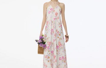 Linen Rose Halterneck Maxi Dress-Summer Print (1)