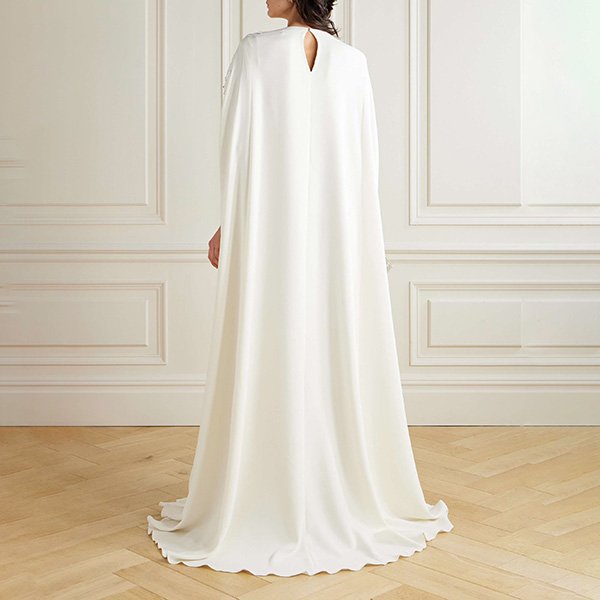 OSCAR DE LA RENTA Embellished Stretch-Silk Gown (2)