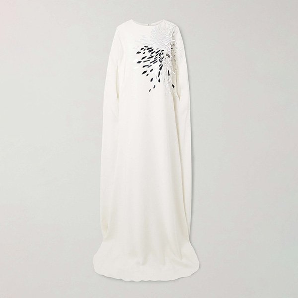 Oscar de la Renta Embellished Stretch-Silk Gown 3 Oscar de la Renta Embellished Stretch-Silk Gown - Image 3