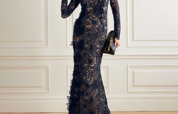 Oscar de la Renta Off-the-Shoulder Lace Gown (1)