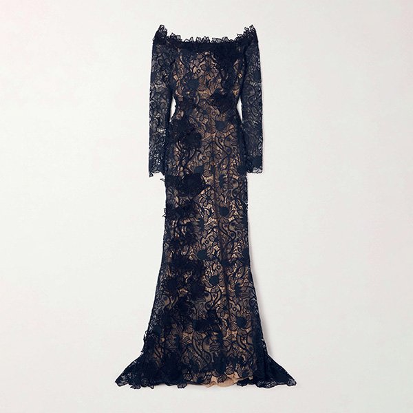 Oscar de la Renta Off-the-Shoulder Lace Gown 3 Oscar de la Renta Off-the-Shoulder Lace Gown - Image 3