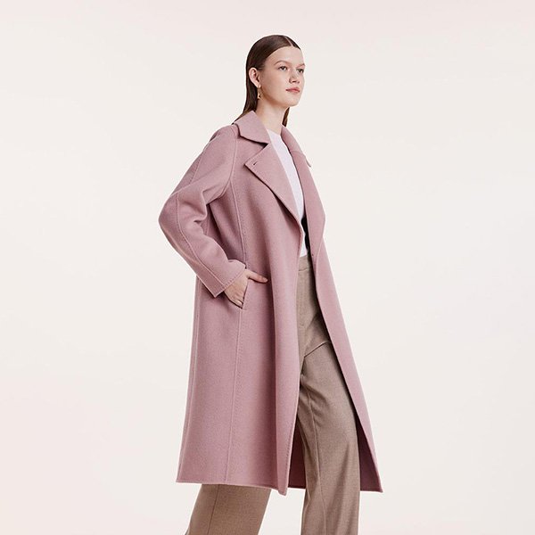 Pink Pure Cashmere Straight Coat 5