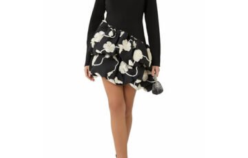 Rotate 3D Flower Bubble Dress (1)