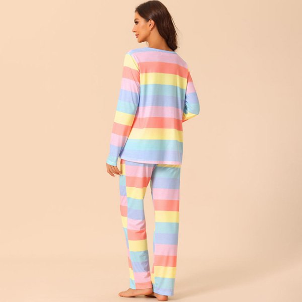Womens Lounge Cotton Outfits Rainbow 3