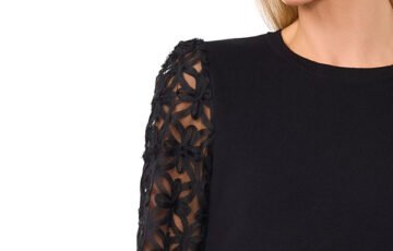 CeCe 3D Floral Lace Combo Sweater (2)