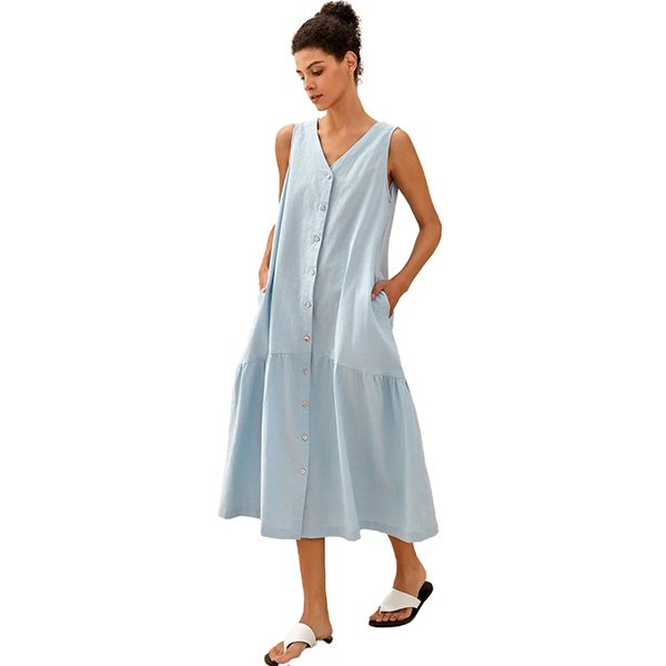 Effortless Linen Midi Dress 6
