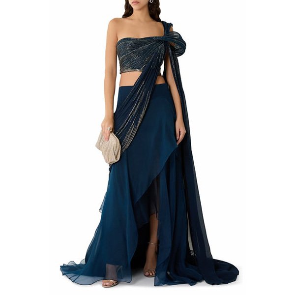 Gaurav Gupta Draped Saree Lehenga 1 Gaurav Gupta Draped Saree Lehenga