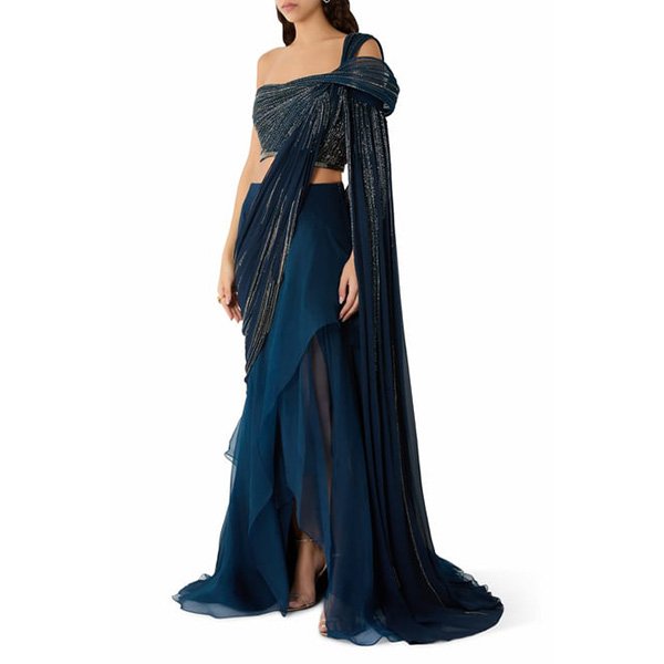 Gaurav Gupta Draped Saree Lehenga 2 Gaurav Gupta Draped Saree Lehenga - Image 2