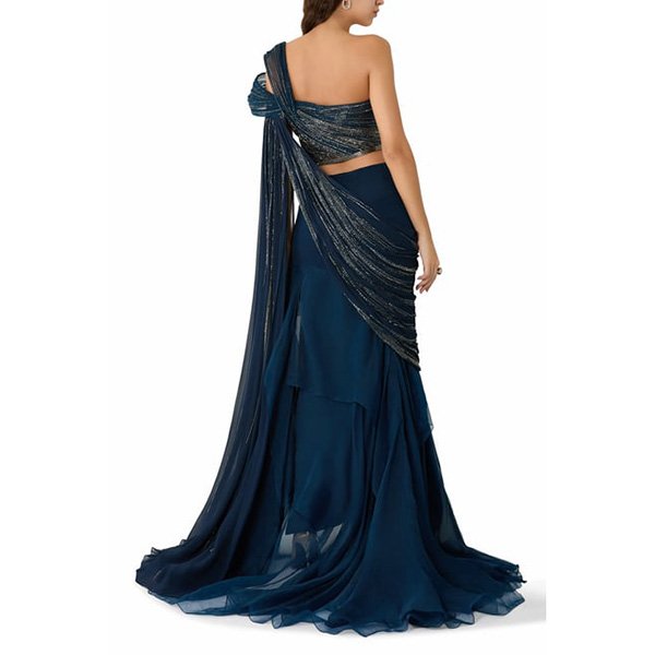 Gaurav Gupta Draped Saree Lehenga 3 Gaurav Gupta Draped Saree Lehenga - Image 3