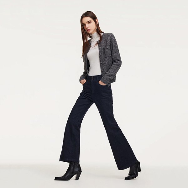 Goelia1995 Wool-Blend Micro-Flare Jeans (1)