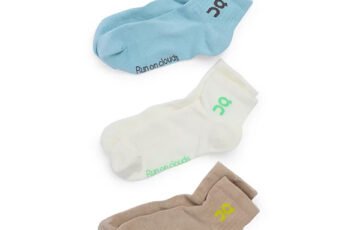 On Logo Mid Socks 3-Pack-Desert Wash (3)