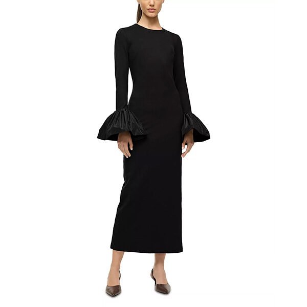 STAUD Hawthorne Maxi Dress in Black (1) STAUD Hawthorne Maxi Dress in Black
