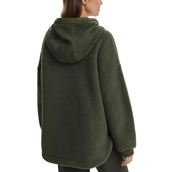 Varley Fey Relaxed Fleece Jacket-Racing Olive 3 Varley Fey Relaxed Fleece Jacket-Racing Olive - Image 3