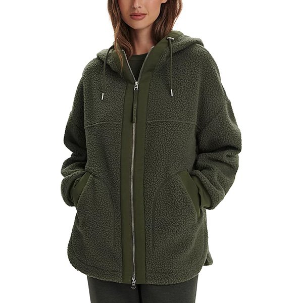 Varley Fey Relaxed Fleece Jacket-Racing Olive 1 Varley Fey Relaxed Fleece Jacket-Racing Olive