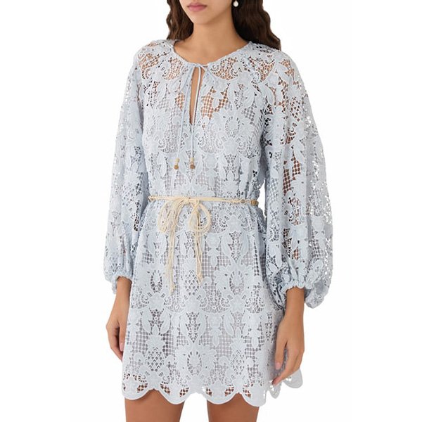 Zimmermann Coco Lace Mini Dress in Blue (3)