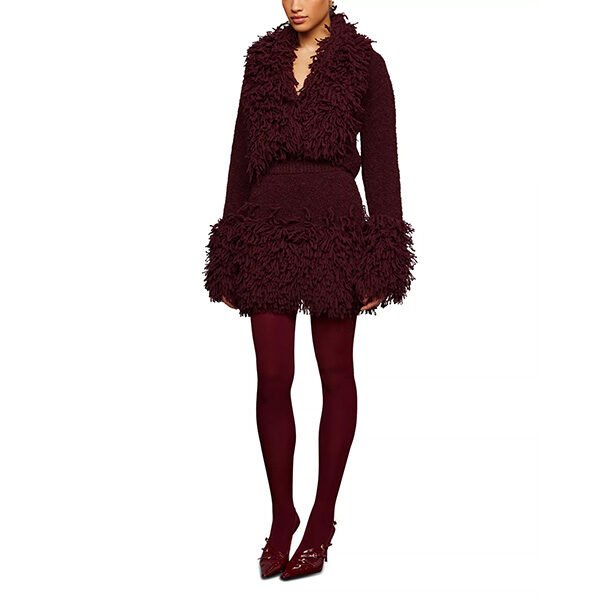 Amur Lilia Knit Top in Pinot Nior