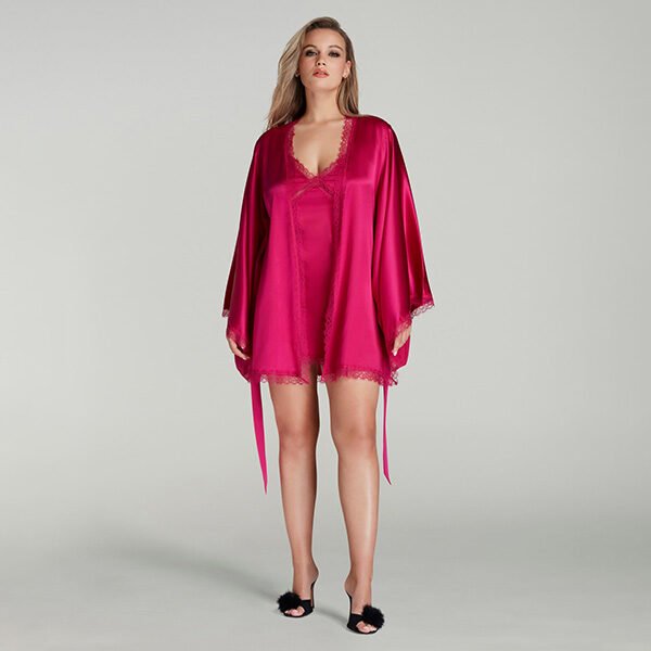 Gisele Short Kimono in Fuchsia (2) Gisele Short Kimono in Fuchsia